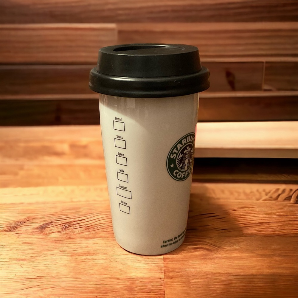 Starbucks Classic Logo Thermal Glass 12 Ounce Travel Cup! - Picture 12 of 16